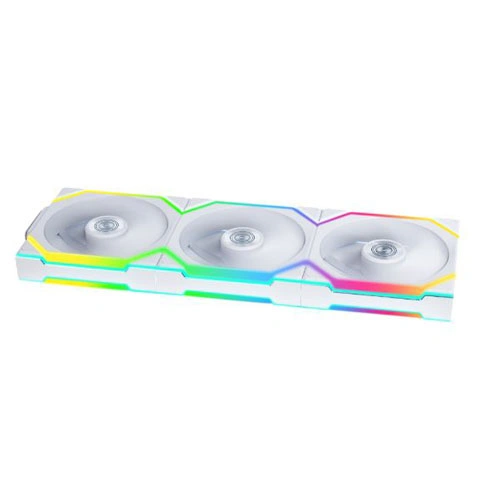 Lian Li UNI Fan SL Wireless ARGB 120mm Reverse Blade White Cabinet Fan, Triple Pack